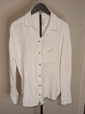 Billabong Men’s White Textured Button-Down Shirt